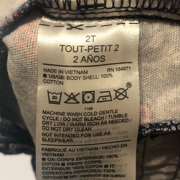 Janie and Jack Merchant Marine Floral Canvas Adjustable Waist Shorts Size 2T - Picture 11 of 11